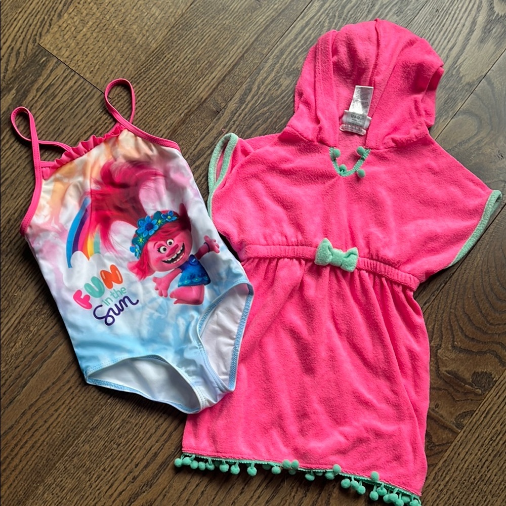 Dreamworks Trolls Pink Swimwear Set